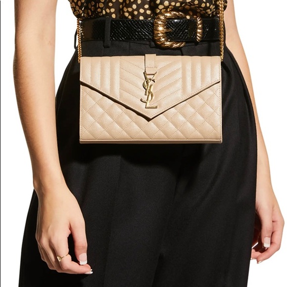 SOLD🔥Authentic! New! Yves Saint Laurent Tri-Quilted Wallet on chain - Picture 5 of 13